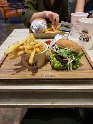 Impossible burg at VEGANBURG - Eunos Flagship Outlet in East Singapore