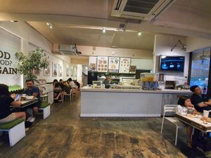 Indoor seating view at VEGANBURG - Eunos Flagship Outlet in East Singapore