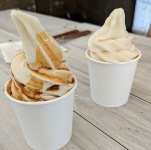 Affogatto and original soft serve - $5.90 and $3.90 respectively at VEGANBURG - Eunos Flagship Outlet in East Singapore