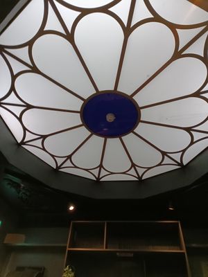 Ceiling in area we had reserved at Java Whiskers in London