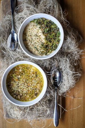 Fatty mushroom soup
Leek cream soup at Dom Konopli - Дом Конопли in Moscow