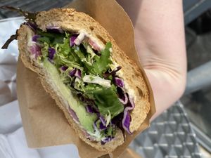 Vegan sandwich  at Café Stationspladsen in Koege