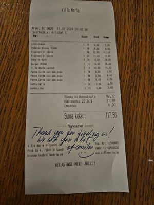  at Villa Maria in Viljandi