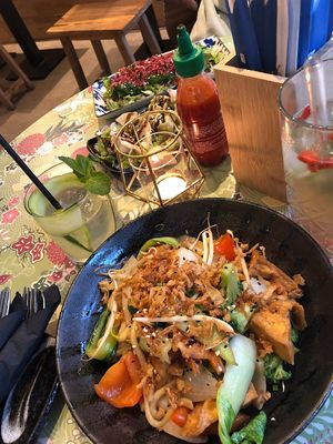 Udon noodles at Chay Vegan Asian Kitchen in Hamburg