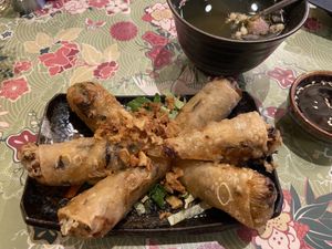 Buddha roll with spring flower tea  at Chay Vegan Asian Kitchen in Hamburg