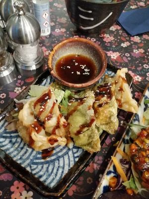 Frisch frittierte Wantan mit Teryjaki-Soße at Chay Vegan Asian Kitchen in Hamburg