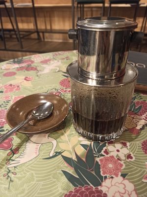 Vietnamese coffee at Chay Vegan Asian Kitchen in Hamburg
