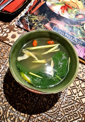 Mint lemongrass tea at Chay Vegan Asian Kitchen in Hamburg