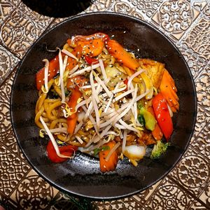 Tofu udon noodle dish 😊👍 at Chay Vegan Asian Kitchen in Hamburg