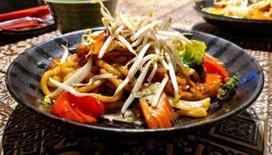 Tofu udon noodle dish 😊👍 at Chay Vegan Asian Kitchen in Hamburg