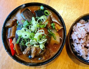 Spicy aubergine bowl 🌶 at Chay Vegan Asian Kitchen in Hamburg