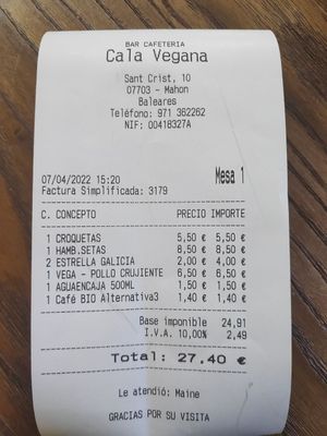  at Cala Vegana in Menorca