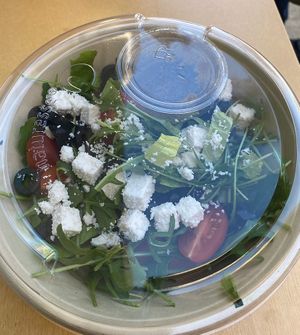 Feta salad  at Cala Vegana in Menorca