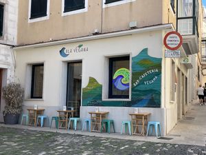 Seats in shade   at Cala Vegana in Menorca