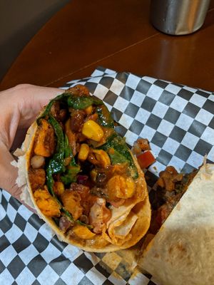 Vegan burrito at The Dalai Java in Canandaigua