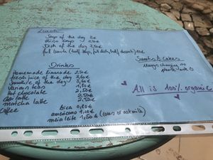 Menu at Andorinha do Mar in Budens