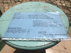 Menu at Andorinha do Mar in Budens
