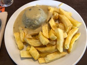 Vegan MacSween Haggis & Chips at The Real Food Cafe in Tyndrum
