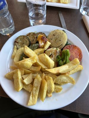 Vegan Mixed Grill  at The Real Food Cafe in Tyndrum