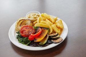 grilled vegetables at The Real Food Cafe in Tyndrum