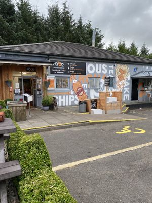 Outside at The Real Food Cafe in Tyndrum
