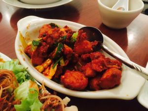 garlic chicken - epic! you must get this! at Thuyen Vien in Anaheim