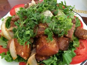 peppered 'beef' & potatoes at Thuyen Vien in Anaheim