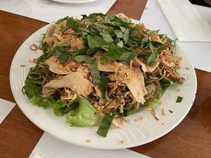 Banana Flower Chicken Salad at Thuyen Vien in Anaheim