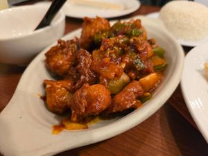 Spicy garlic chikin. Level 7 spice level at Thuyen Vien in Anaheim