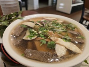 Pho w/beef. I usually get tofu but tried beef today at Thuyen Vien in Anaheim