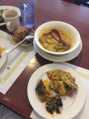 Yes, the crispy fish actually is good and not too rubbery like many vegan fish. Wonderful flavor. 
The pumpkin curry was also lovely. at Thuyen Vien in Anaheim