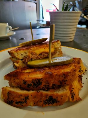 Reuben sandwich at Loading Bay Cafe in Windsor