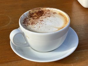 Oat Cappuccino  at Loading Bay Cafe in Windsor