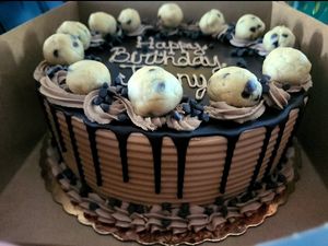 12" Diameter Vegan Chocolate Chip Cookie Dough Cake at Kizbee's Kitchen in Egg Harbor City