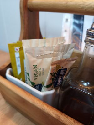 Vegan mayo! at Barnacles in Llandudno