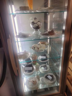 Cakes Display at Barnacles in Llandudno