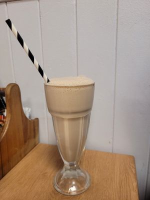 Vegan Chocolate Milkshake at Barnacles in Llandudno