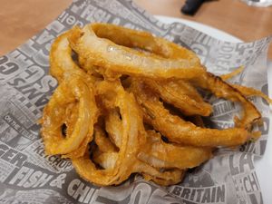 Vegan Onion Rings at Barnacles in Llandudno