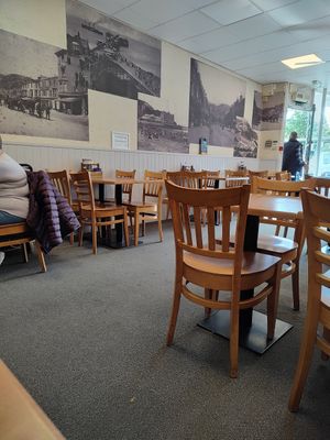 Indoor seating at Barnacles in Llandudno