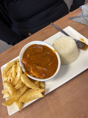 What we thought was the vegan chicken, but was real chicken...  at Barnacles in Llandudno