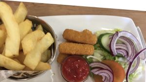Fish less fingers -vegan  at Barnacles in Llandudno