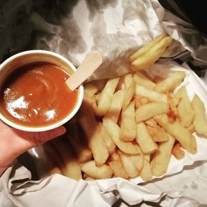 Vegan Chippy chips!! at Barnacles in Llandudno