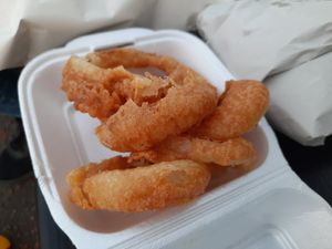 Vegan Onion Rings at Barnacles in Llandudno