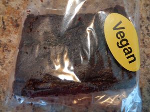 vegan brownie from the bakery at Mustard Seed Market - Montrose in Akron