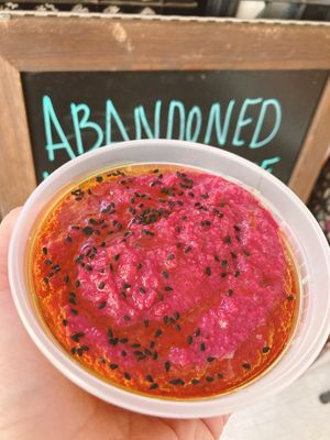 roasted beet n bean dip at Abandoned Luncheonette in Moorestown