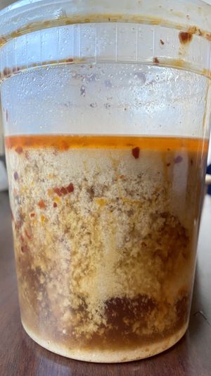 not the most appetizing photo, but the broth is wonderful  at Three Fold in Little Rock