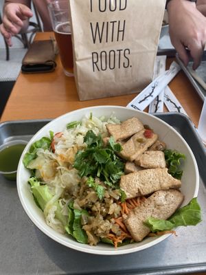 Delicious new salad option   at Three Fold in Little Rock