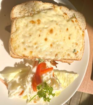 Mozzarella Tomato Basil Toasted Sandwich  at Largigi Thai in Lyme Regis