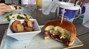 Veggie burger absolutely delicious!   at Banditos Cantina in Myrtle Beach