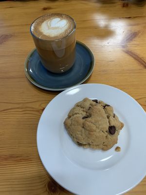 Chocolate chip cookie   at Ground Plant Based Coffee in Swansea